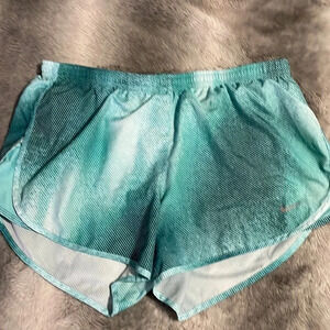 NIKE LINED ATHLETIC SHORTS TEAL TURQOISE‎ MEDIUM